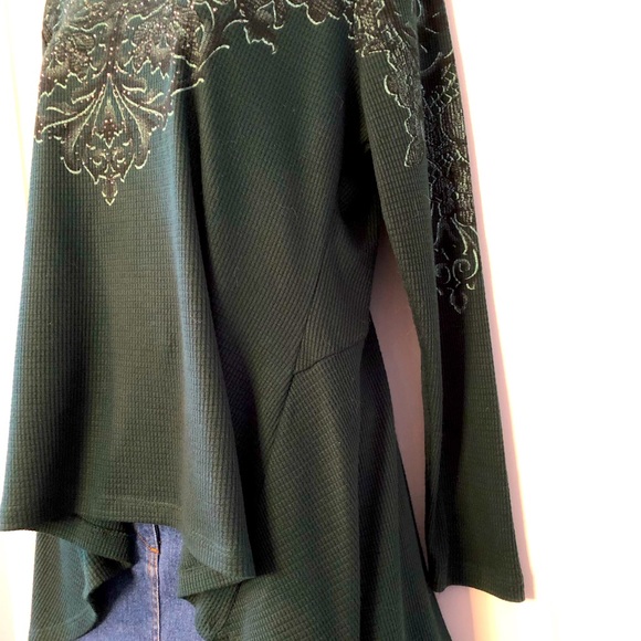EUC One World Evergreen Waffle Weave Top, Size Large - Picture 7 of 15